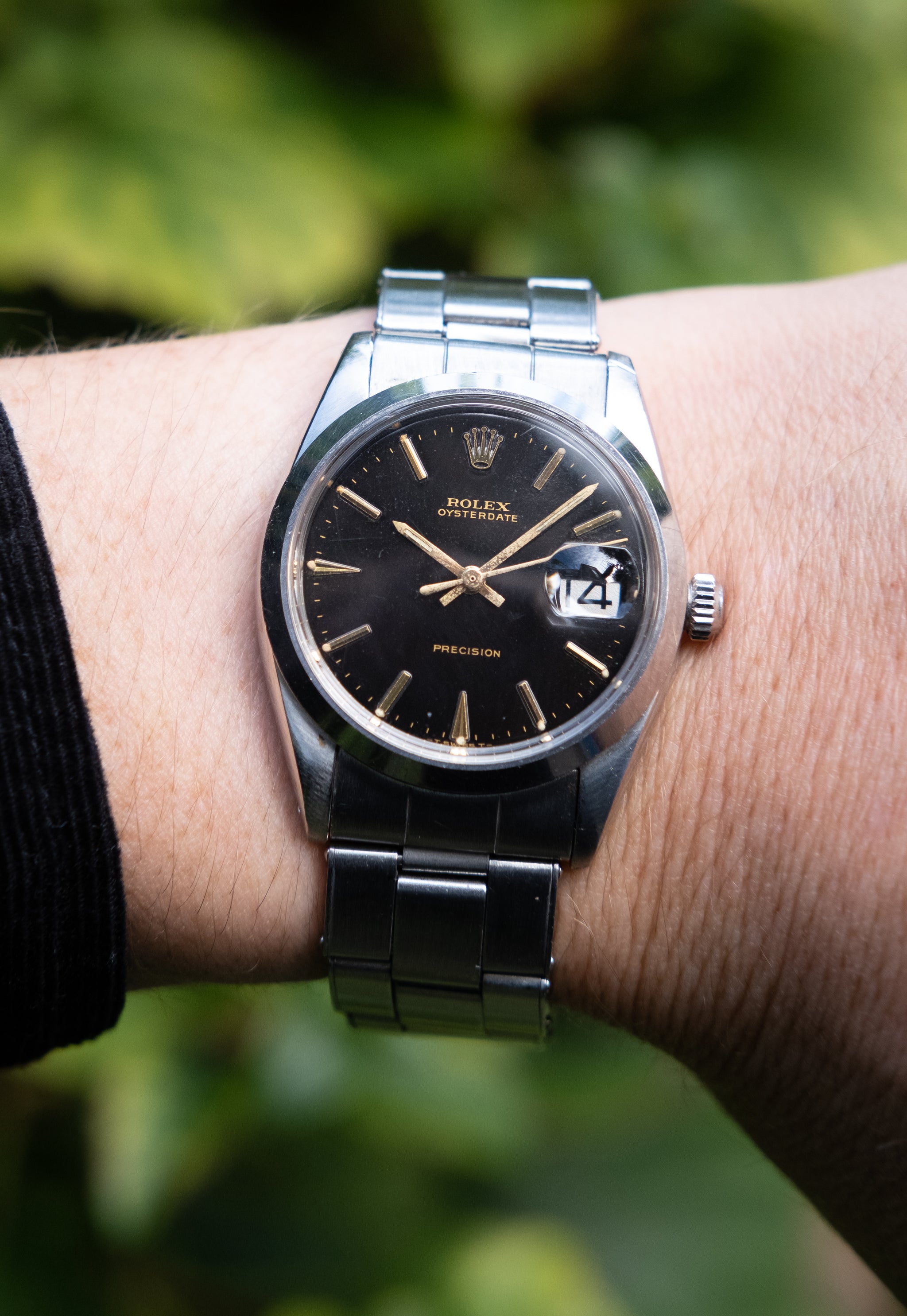 Rolex precision black dial sale